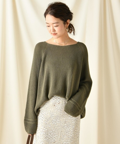 DouDou ドゥドゥ リボンヤーンフェザープルオーバー ベージュ DouDou ドゥドゥ リボンヤーンフェザープルオーバー ベージュ 完売