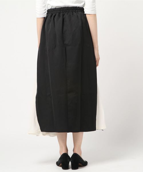 STYLEBLOCK（スタイルブロック）の「シフォン切替ロングフレアスカート（スカート・レディース・ブラック系その他/ホワイト系その他/グリーン系その他/ブラウン系その他・M）」の6枚目の写真