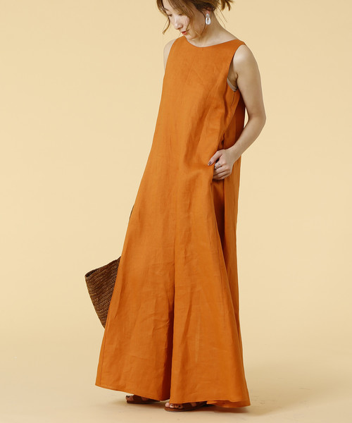 Liesse(リエス)の「辺見えみりさんコラボ/リネンノースリーブワンピース(ワンピース・レディース・ナチュラル/エメラルド/オレンジ・S/M)」の15枚目の写真