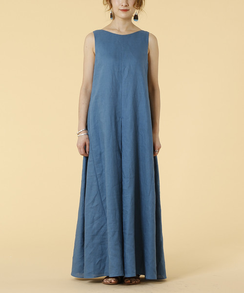 Liesse(リエス)の「辺見えみりさんコラボ/リネンノースリーブワンピース(ワンピース・レディース・ナチュラル/エメラルド/オレンジ・S/M)」の17枚目の写真