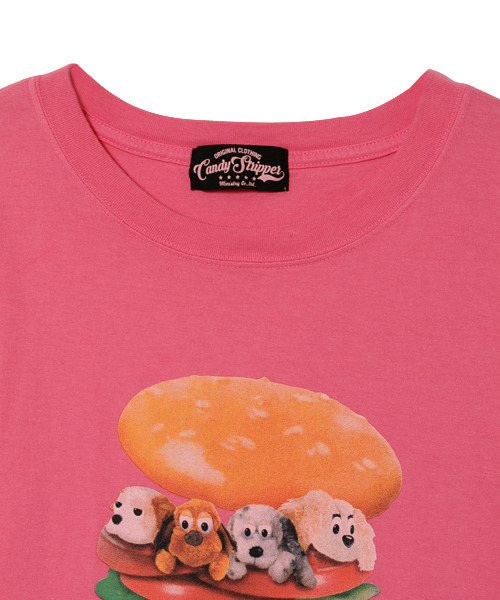 Candy Stripper（キャンディストリッパー）の「SILLY BURGER BIG BIG Tシャツ（Tシャツ/カットソー・レディース・ピンク/ブラック/オフホワイト/ミント/イエロー・2）」の7枚目の写真
