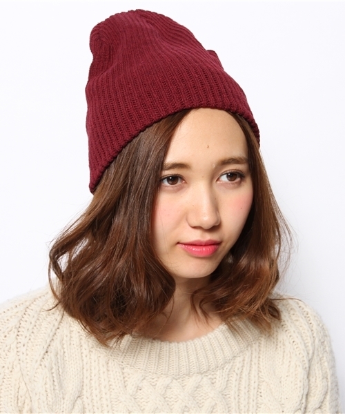 BEAMS BOY（ビームスボーイ）の「ARTEX / ECOコットンビーニー（ニットキャップ/ビーニー・レディース・グレー/ワイン/グリーン系その他・ONE SIZE）」の5枚目の写真