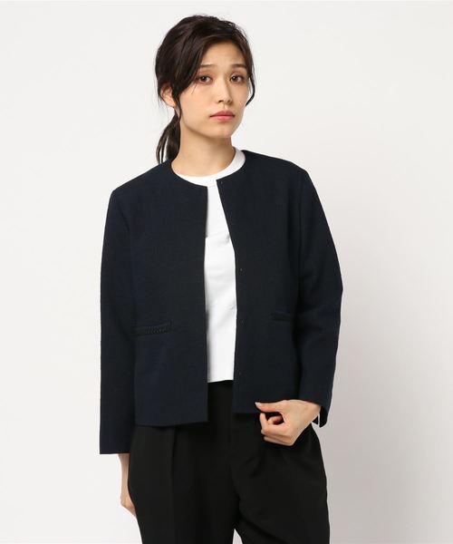 IÉNA ノーカラージャケット IENA｜イエナのノーカラージャケット