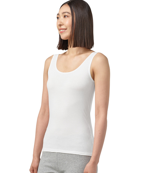 ZOZO（ゾゾ）の「ZOZOAIR COTTON タンクトップ[WOMEN]（その他アンダーウェア/インナー・レディース・ホワイト/ブラック・マルチサイズ）」の3枚目の写真
