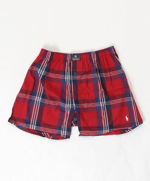 POLO RALPH LAUREN UNDERWEAR(ポロラルフローレンアンダーウェア)の「【POLO RALPH LAUREN】ROSS チェック柄 綿 トランクス(トランクス)」|レッド