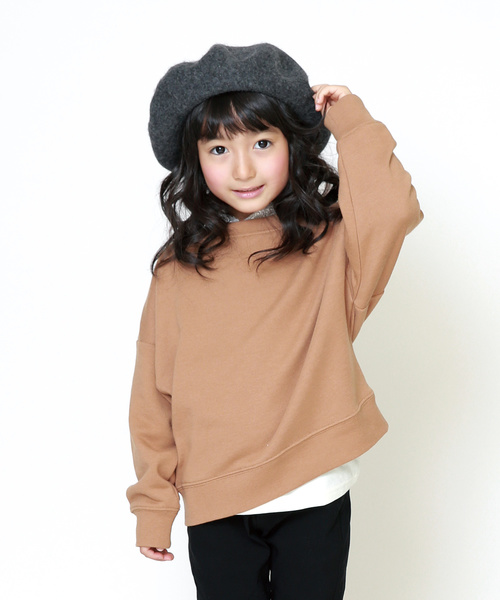 SUNDAYS SUN(サンデイズ サン)の「親子お揃いドルマントレーナー(キッズサイズ)(Tシャツ/カットソー・キッズ・キャメル/モスグリーン/ベージュ/アイボリー・130/80/90/95/100/110/120)」の1枚目の写真