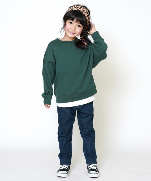 SUNDAYS SUN(サンデイズ サン)の「親子お揃いドルマントレーナー(キッズサイズ)(Tシャツ/カットソー・キッズ・キャメル/モスグリーン/ベージュ/アイボリー・130/80/90/95/100/110/120)」の16枚目の写真