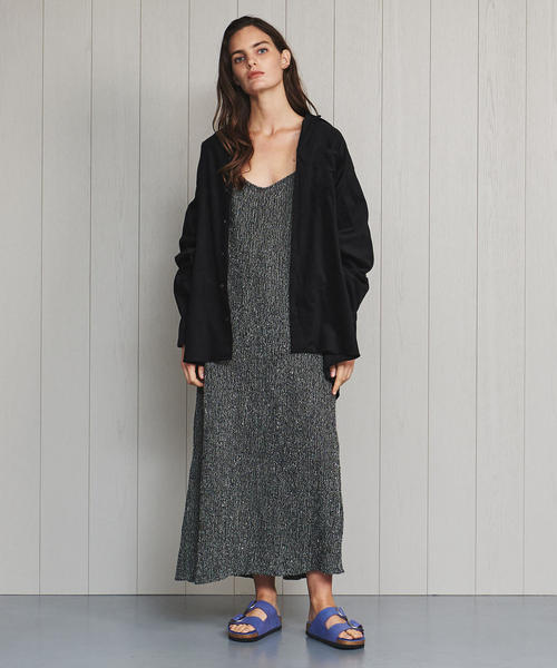 R JUBILEE(アールジュビリー)の「<R JUBILEE>WOOL CAMISOLE DRESS/ワンピース.(ワンピース・レディース・グレー/ブラック・SMALL)」の1枚目の写真