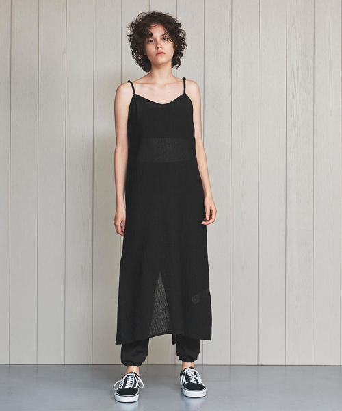 R JUBILEE(アールジュビリー)の「<R JUBILEE>WOOL CAMISOLE DRESS/ワンピース.(ワンピース・レディース・グレー/ブラック・SMALL)」の2枚目の写真
