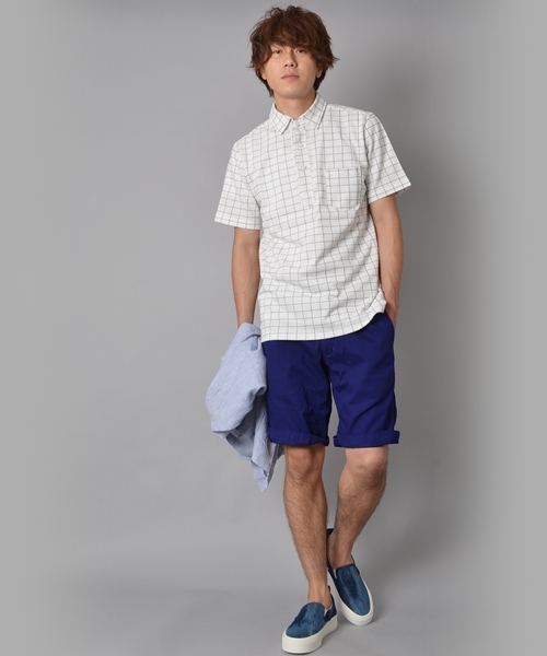 SHIPS GENERAL SUPPLY（シップスジェネラルサプライ）の「SGS: オーバーダイ バミューダショーツ■（チノパンツ・メンズ・ブルー・X-LARGE/LARGE/MEDIUM/SMALL）」の3枚目の写真