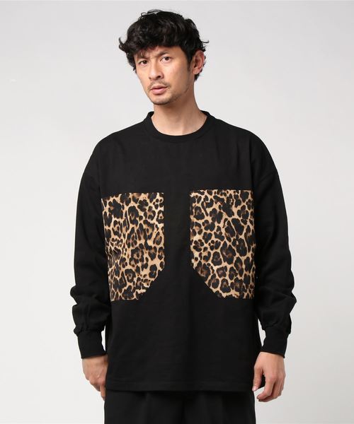 SUPERTHANKS(スーパーサンクス)の「ビッグシルエットパッチポケットロングTシャツ ロンT(ユニセックス)(Tシャツ/カットソー・メンズ・ホワイト/ブラック/ホワイト系その他/ブラック系その他・SMALL/MEDIUM/LARGE)」の4枚目の写真