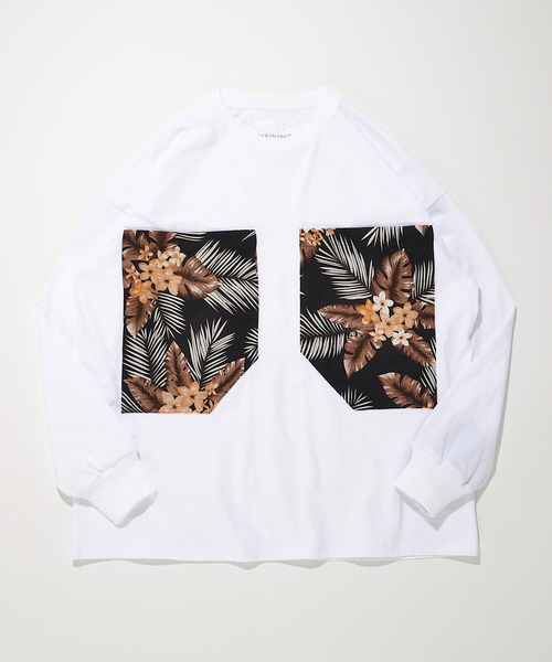 SUPERTHANKS(スーパーサンクス)の「ビッグシルエットパッチポケットロングTシャツ ロンT(ユニセックス)(Tシャツ/カットソー・メンズ・ホワイト/ブラック/ホワイト系その他/ブラック系その他・SMALL/MEDIUM/LARGE)」の5枚目の写真