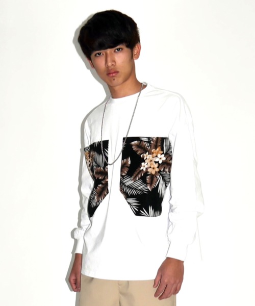 SUPERTHANKS(スーパーサンクス)の「ビッグシルエットパッチポケットロングTシャツ ロンT(ユニセックス)(Tシャツ/カットソー・メンズ・ホワイト/ブラック/ホワイト系その他/ブラック系その他・SMALL/MEDIUM/LARGE)」の11枚目の写真
