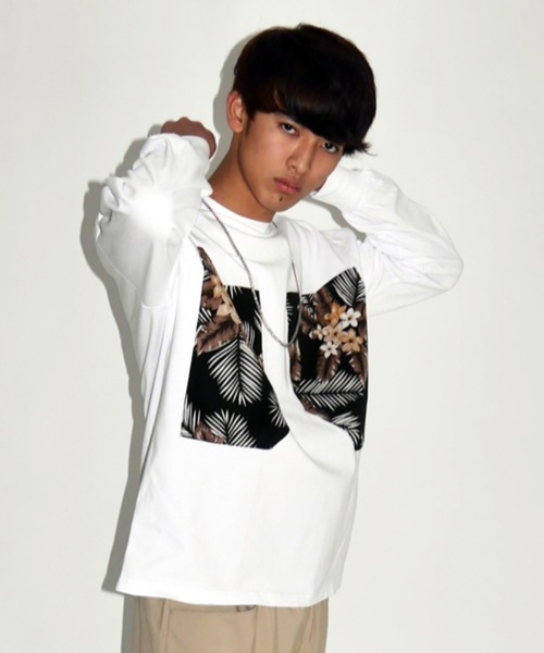SUPERTHANKS(スーパーサンクス)の「ビッグシルエットパッチポケットロングTシャツ ロンT(ユニセックス)(Tシャツ/カットソー・メンズ・ホワイト/ブラック/ホワイト系その他/ブラック系その他・SMALL/MEDIUM/LARGE)」の12枚目の写真