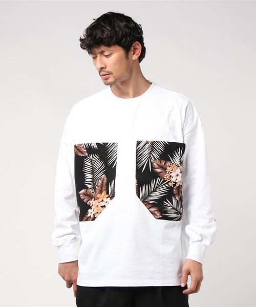 SUPERTHANKS(スーパーサンクス)の「ビッグシルエットパッチポケットロングTシャツ ロンT(ユニセックス)(Tシャツ/カットソー・メンズ・ホワイト/ブラック/ホワイト系その他/ブラック系その他・SMALL/MEDIUM/LARGE)」の7枚目の写真