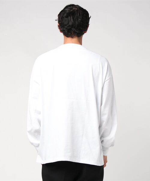 SUPERTHANKS(スーパーサンクス)の「ビッグシルエットパッチポケットロングTシャツ ロンT(ユニセックス)(Tシャツ/カットソー・メンズ・ホワイト/ブラック/ホワイト系その他/ブラック系その他・SMALL/MEDIUM/LARGE)」の9枚目の写真