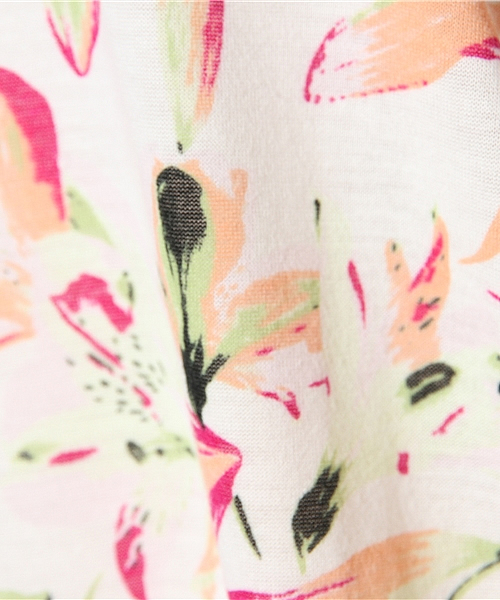 Heather(ヘザー)の「フラワーBIGTシャツ半袖 548705(Tシャツ/カットソー・レディース・アイボリー/ライトイエロー/ネイビー・FREE)」の4枚目の写真