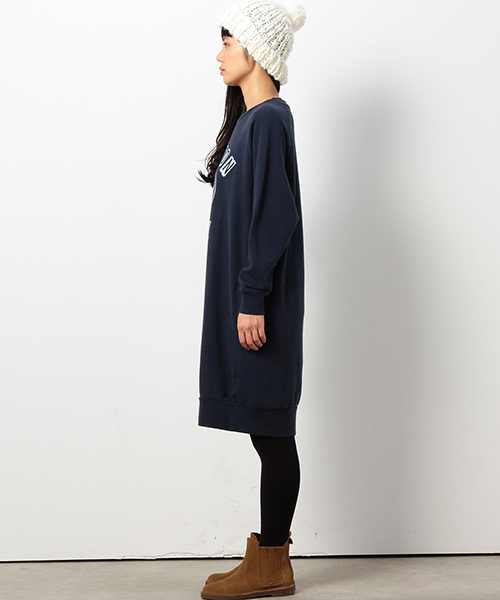 coen（コーエン）の「裏毛ロゴプリントワンピース（ワンピース・レディース・ネイビー/グレー・LARGE/MEDIUM）」の19枚目の写真