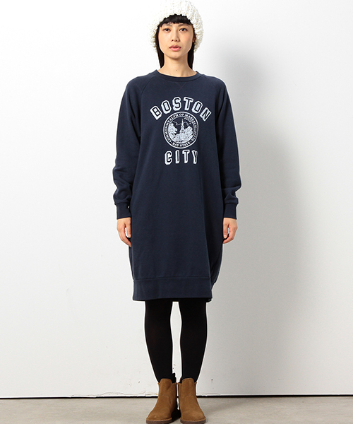 coen（コーエン）の「裏毛ロゴプリントワンピース（ワンピース・レディース・ネイビー/グレー・LARGE/MEDIUM）」の21枚目の写真