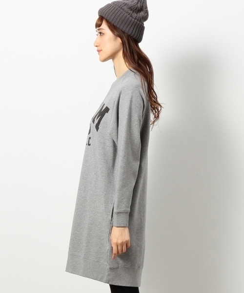 coen（コーエン）の「裏毛ロゴプリントワンピース（ワンピース・レディース・ネイビー/グレー・LARGE/MEDIUM）」の8枚目の写真