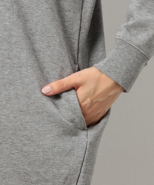 coen（コーエン）の「裏毛ロゴプリントワンピース（ワンピース・レディース・ネイビー/グレー・LARGE/MEDIUM）」の3枚目の写真