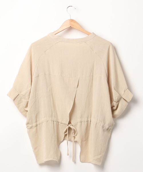 INTERPLANET（インタープラネット）の「ＢＡＣＫリボンブラウス（シャツ/ブラウス・レディース・ライム/ベージュ/ブラック/オフホワイト・FREE）」の21枚目の写真