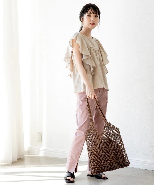 LOWRYS FARM（ローリーズファーム）の「キンチャクツキペーパートート　864037（トートバッグ・レディース・ベージュ/ブラウン/グレー・FREE）」の19枚目の写真