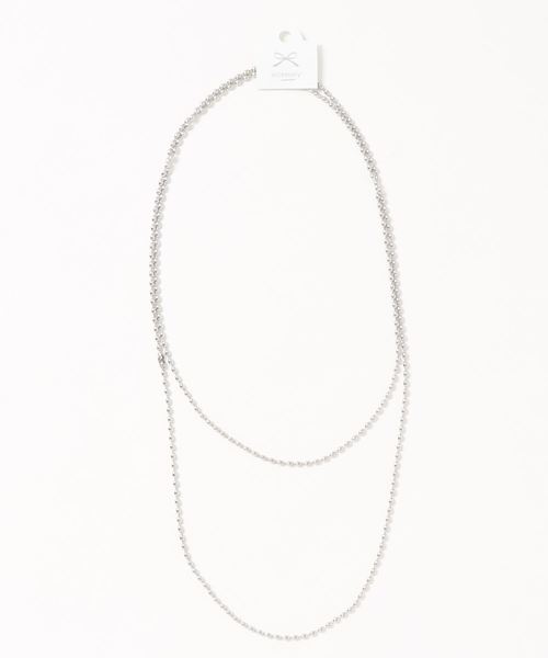 DouDou（ドゥドゥ）の「ボールチェーンロングネックレス（ネックレス・レディース・シルバー・FREE）」の3枚目の写真