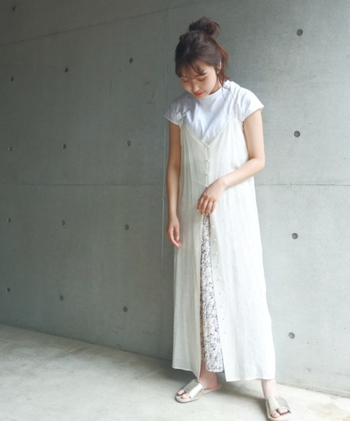 FUN.TRINITY(ファン トリニティー)の「楊柳キャミワンピース(ワンピース・レディース・アイボリー/ミント/ブルー/ピンク・M)」の2枚目の写真