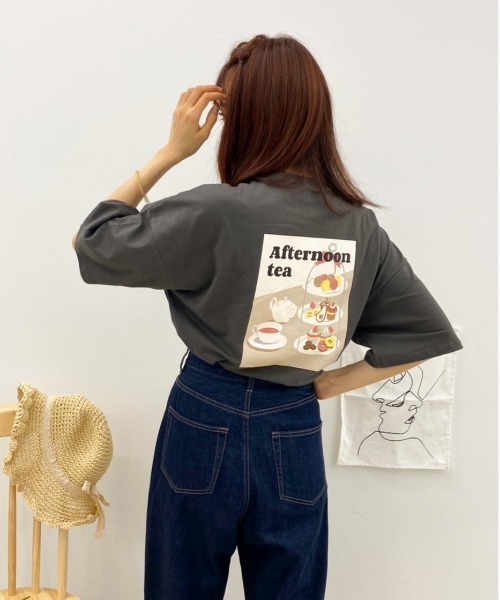 apres jour（アプレジュール）の「アボカドベアーT【ZOZOTOWN限定アイテム】（Tシャツ/カットソー・レディース・ブラック/グレー系その他/チャコールグレー/ホワイト系その他/その他/ライトホワイト/ホワイト系その他2/ダークグレー/グレー/ホワイト/スモークグレー/オフホワイト・フリー）」の9枚目の写真