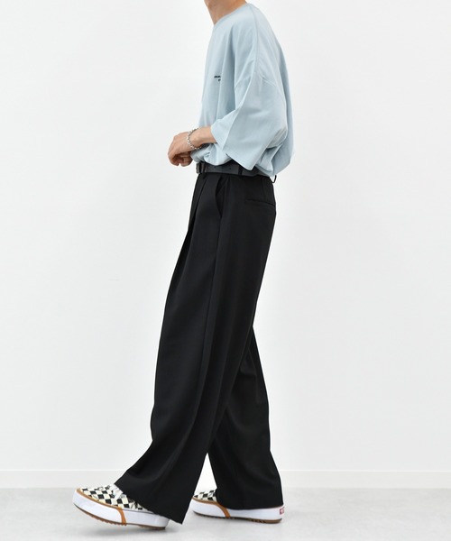 kutir（クティール）の「１タックワイドストレートパンツ（その他パンツ・メンズ・ダークグリーン/ブラック/モカ・MEDIUM/SMALL/LARGE）」の22枚目の写真