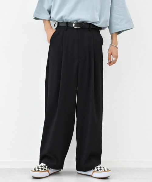 kutir（クティール）の「１タックワイドストレートパンツ（その他パンツ・メンズ・ダークグリーン/ブラック/モカ・MEDIUM/SMALL/LARGE）」の16枚目の写真