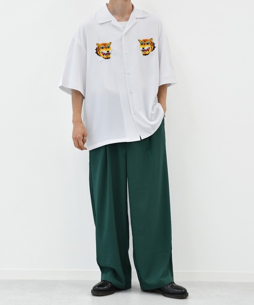 kutir（クティール）の「１タックワイドストレートパンツ（その他パンツ・メンズ・ダークグリーン/ブラック/モカ・MEDIUM/SMALL/LARGE）」の14枚目の写真