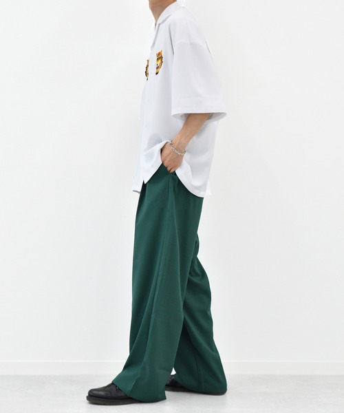 kutir（クティール）の「１タックワイドストレートパンツ（その他パンツ・メンズ・ダークグリーン/ブラック/モカ・MEDIUM/SMALL/LARGE）」の12枚目の写真