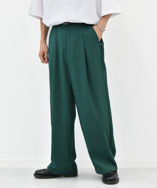 kutir（クティール）の「１タックワイドストレートパンツ（その他パンツ・メンズ・ダークグリーン/ブラック/モカ・MEDIUM/SMALL/LARGE）」の9枚目の写真