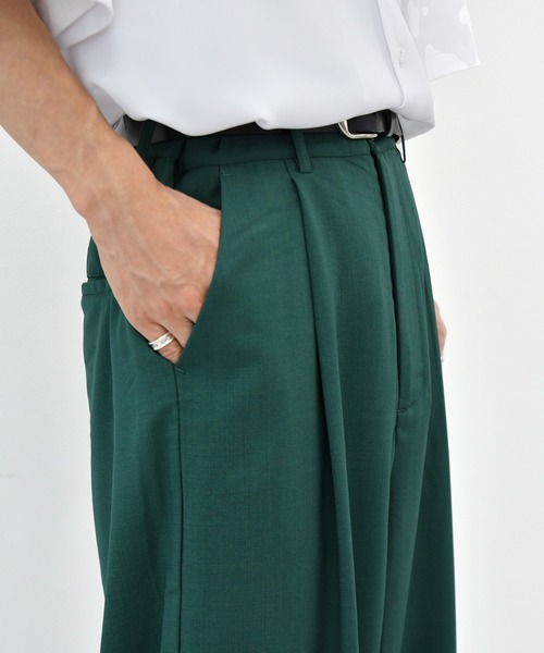 kutir（クティール）の「１タックワイドストレートパンツ（その他パンツ・メンズ・ダークグリーン/ブラック/モカ・MEDIUM/SMALL/LARGE）」の15枚目の写真