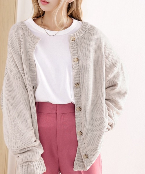 foufou ローゲージクラシカルカーディガン