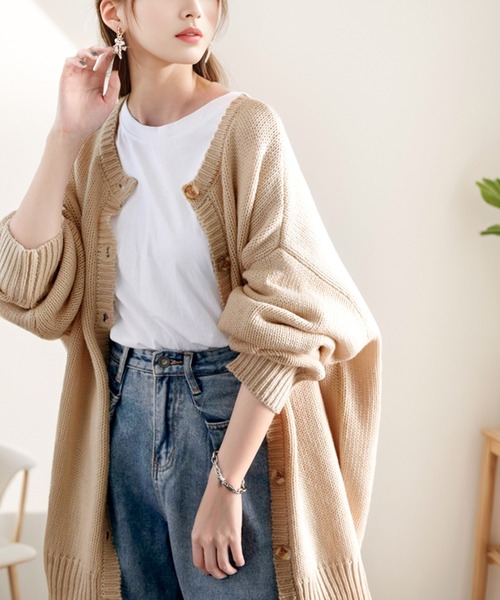 セール】1枚でこなれ感。春先まで使える!2WAYローゲージクルーネック  