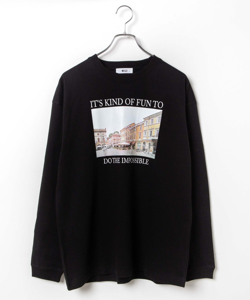 WEGO(ウィゴー)の「WEGO/シティフォトプリントロンT(Tシャツ/カットソー・レディース・ホワイト/ブラック・LARGE/MEDIUM/SMALL)」の2枚目の写真