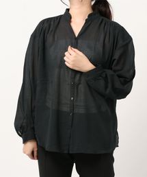 AMERICAN HOLIC | スキッパーバックギャザー長袖シャツ　＊(シャツ/ブラウス)