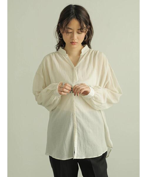 AMERICAN HOLIC(アメリカンホリック)の「スキッパーバックギャザー長袖シャツ *〇(シャツ/ブラウス・レディース・ブラック/ベージュ/オフホワイト/ピンク/ライトカーキ・M/L)」の17枚目の写真