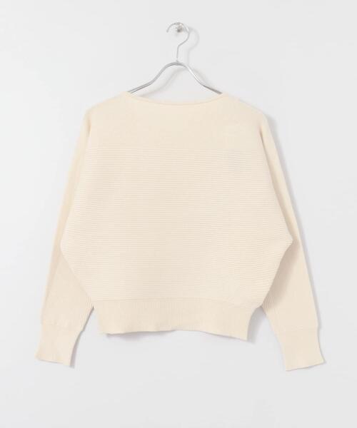 SENSE OF PLACE by URBAN RESEARCH（センスオブプレイスバイアーバンリサーチ）の「ストレッチボートネックドルマンセーター（ニット/セーター・レディース・アイボリー/ライトカーキ/ブラック/パープル/ブルー・FREE）」の10枚目の写真