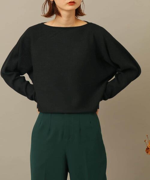 SENSE OF PLACE by URBAN RESEARCH（センスオブプレイスバイアーバンリサーチ）の「ストレッチボートネックドルマンセーター（ニット/セーター・レディース・アイボリー/ライトカーキ/ブラック/パープル/ブルー・FREE）」の21枚目の写真