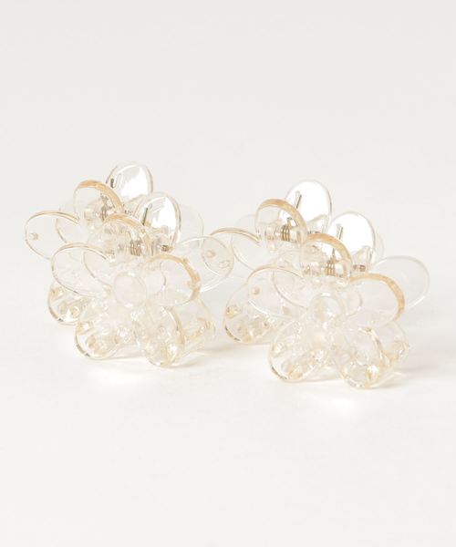 WEGO（ウィゴー）の「WEGO/【4点セット】フラワークリップ（バレッタ/ヘアクリップ・レディース・ブラウン/その他1・FREE）」の6枚目の写真
