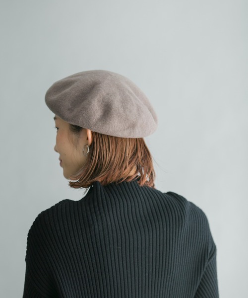 prose verse（プロズヴェール）の「マッチウールシンプルベレー帽（ハンチング/ベレー帽・レディース・ライトグレー/ブラック/グレイッシュベージュ・ﾌﾘ-）」の18枚目の写真