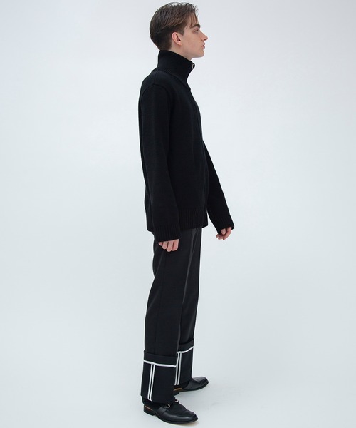 F(エフ)(エフ)の「【F】DOUBLE ZIP DRIVERS KNIT(ニット/セーター・メンズ・ブラック・1/2)」の6枚目の写真