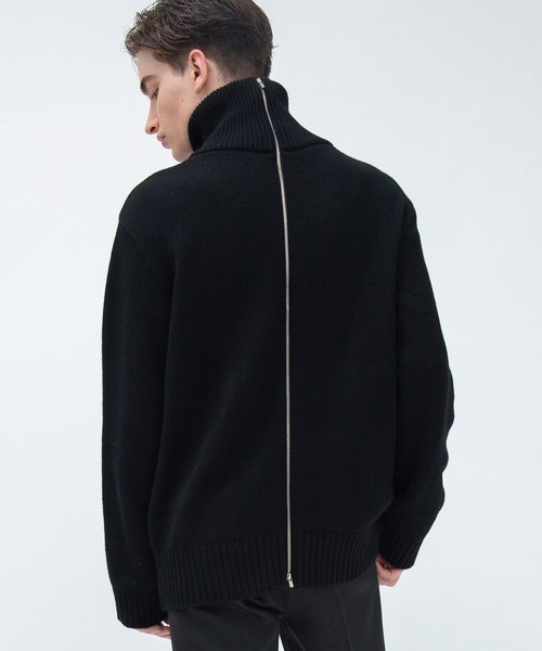 F(エフ)(エフ)の「【F】DOUBLE ZIP DRIVERS KNIT(ニット/セーター・メンズ・ブラック・1/2)」の10枚目の写真