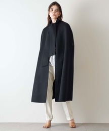 極美品　Whim Gazette リバーポンチョ　コート　黒　ボウタイ　ケープ 53984968b_b_08_215.jpg