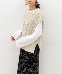 archives | パッチワークケーブルニットベスト(ニット/セーター)