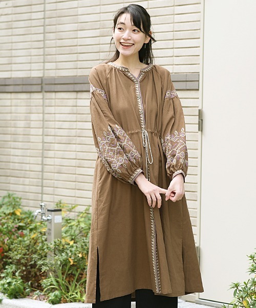 セール クロス刺繍ガウンワンピース ワンピース チチカカ チチカカ のファッション通販 Zozotown